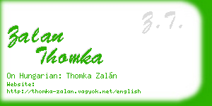 zalan thomka business card